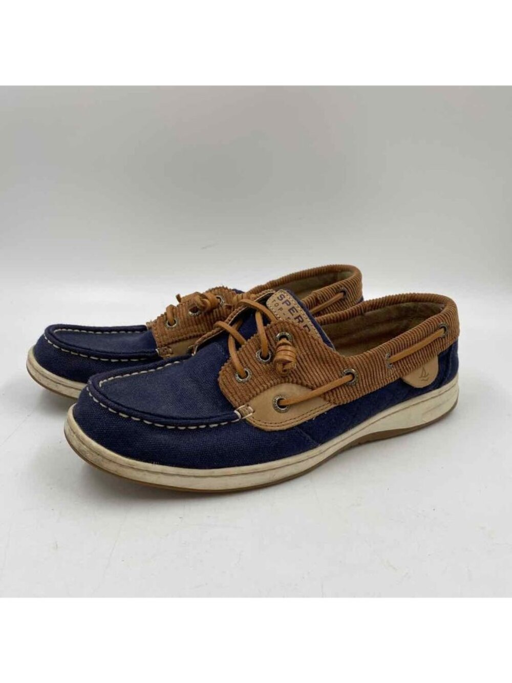 Sperry Duck Boot Leather Women's Shoe Size 8.5 Navy Solid Loafers